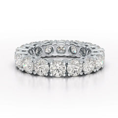 4.06 CT Classic Round Lab Grown Diamonds Engagement Ring - Jama Jewels