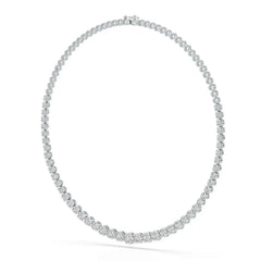 7.6 Carat Lab Diamond Round Riviere Necklace