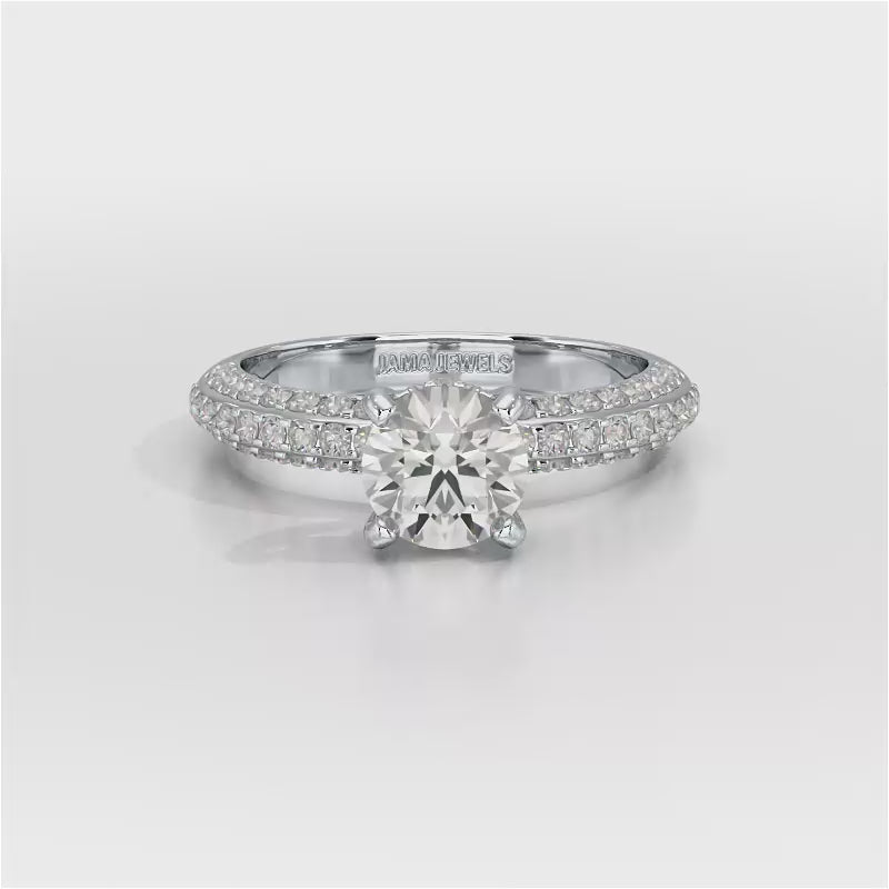 Classic Round Cut 1.77 CT Lab Diamond Ring