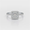 0.49 Carat Lab Diamond Round Cluster Ring