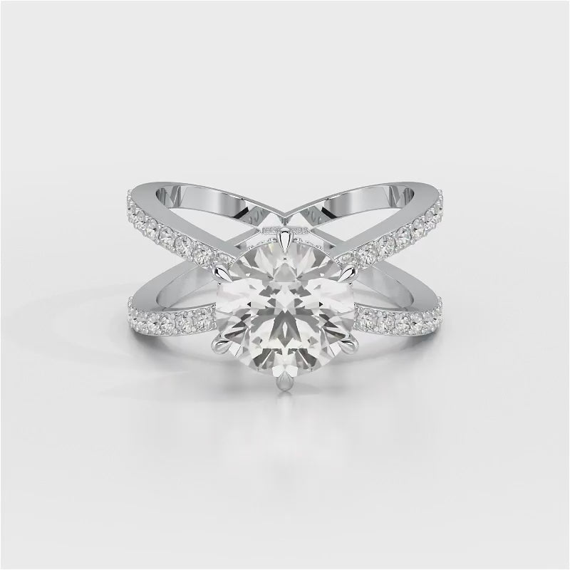 2.9 CT Lab Diamond Round Brilliant Cut Ring