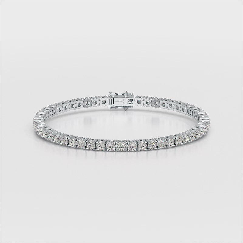 4.5 CT Round cut Lab Diamond Tennis Bracelet