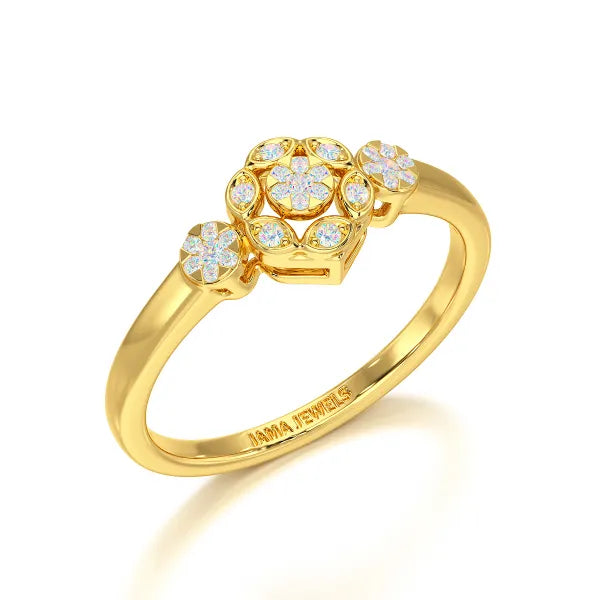 0.15 CT Round Cut Lab Grown Diamond Ring