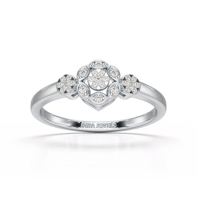 0.15 CT Round Cut Lab Grown Diamond Ring