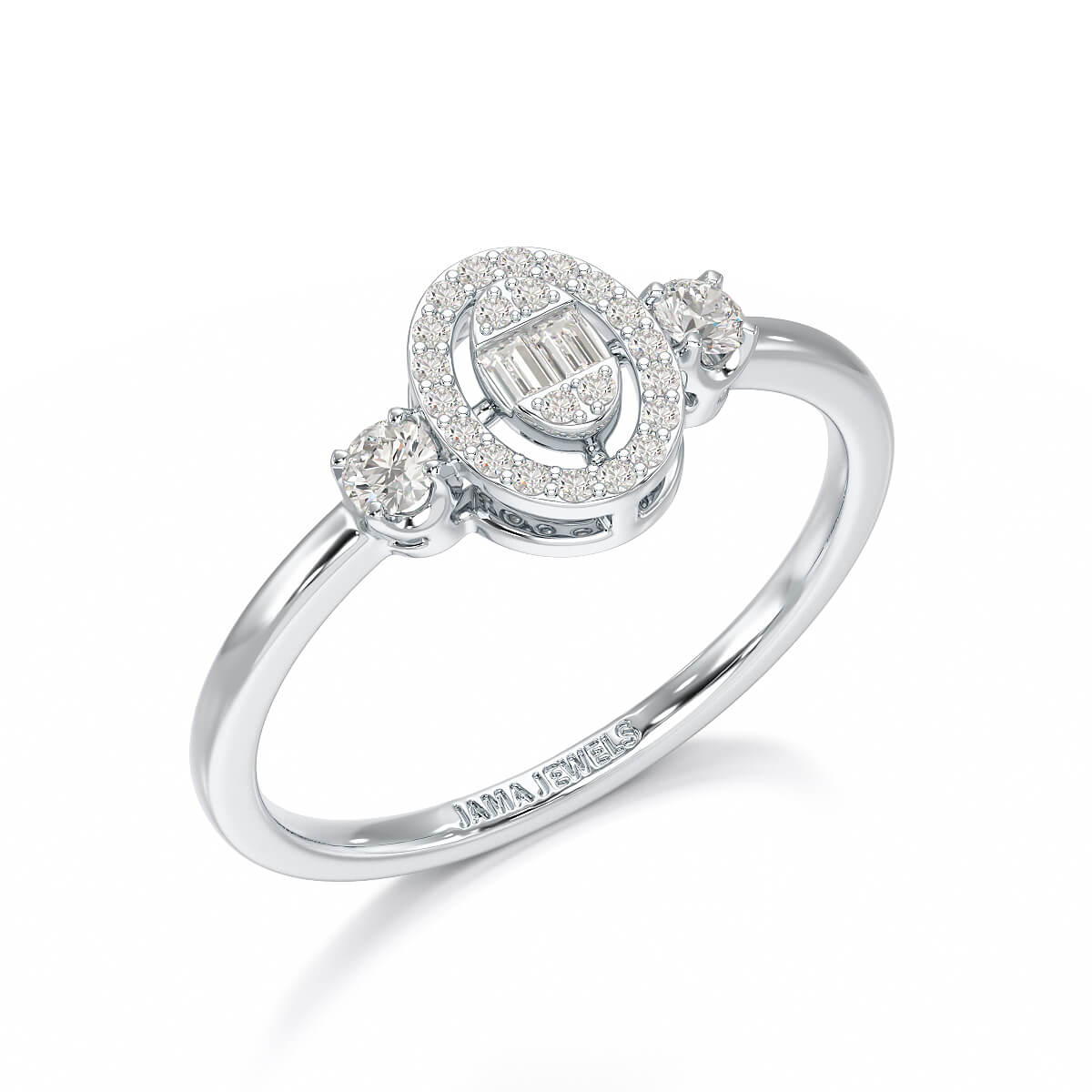 0.29 CT Baguette Shape Lab Grown Diamond Ring