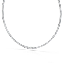 White Gold 6.35 CT Riviere Necklace