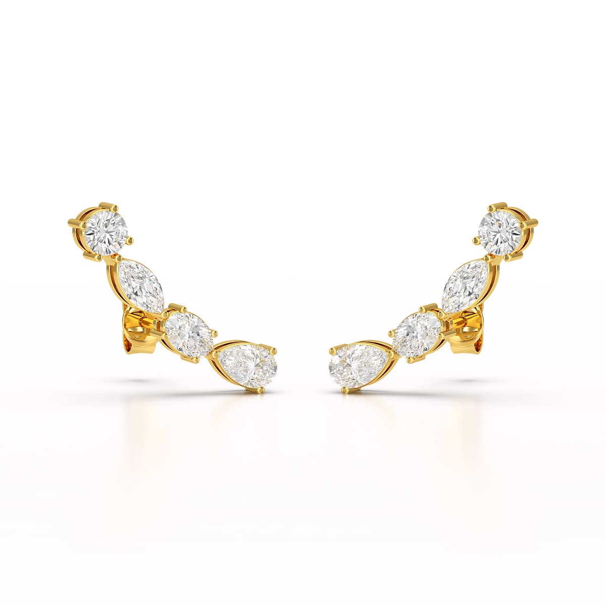 0.39 CT Lab Diamond Multi shape Earring