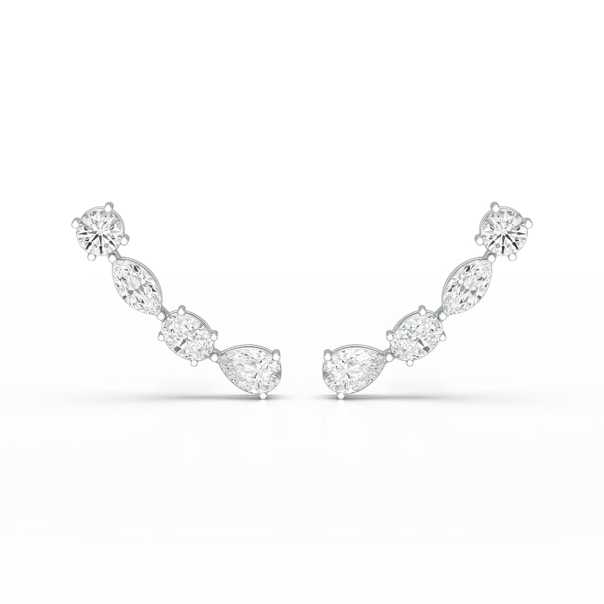 0.39 CT Lab Diamond Multi shape Earring