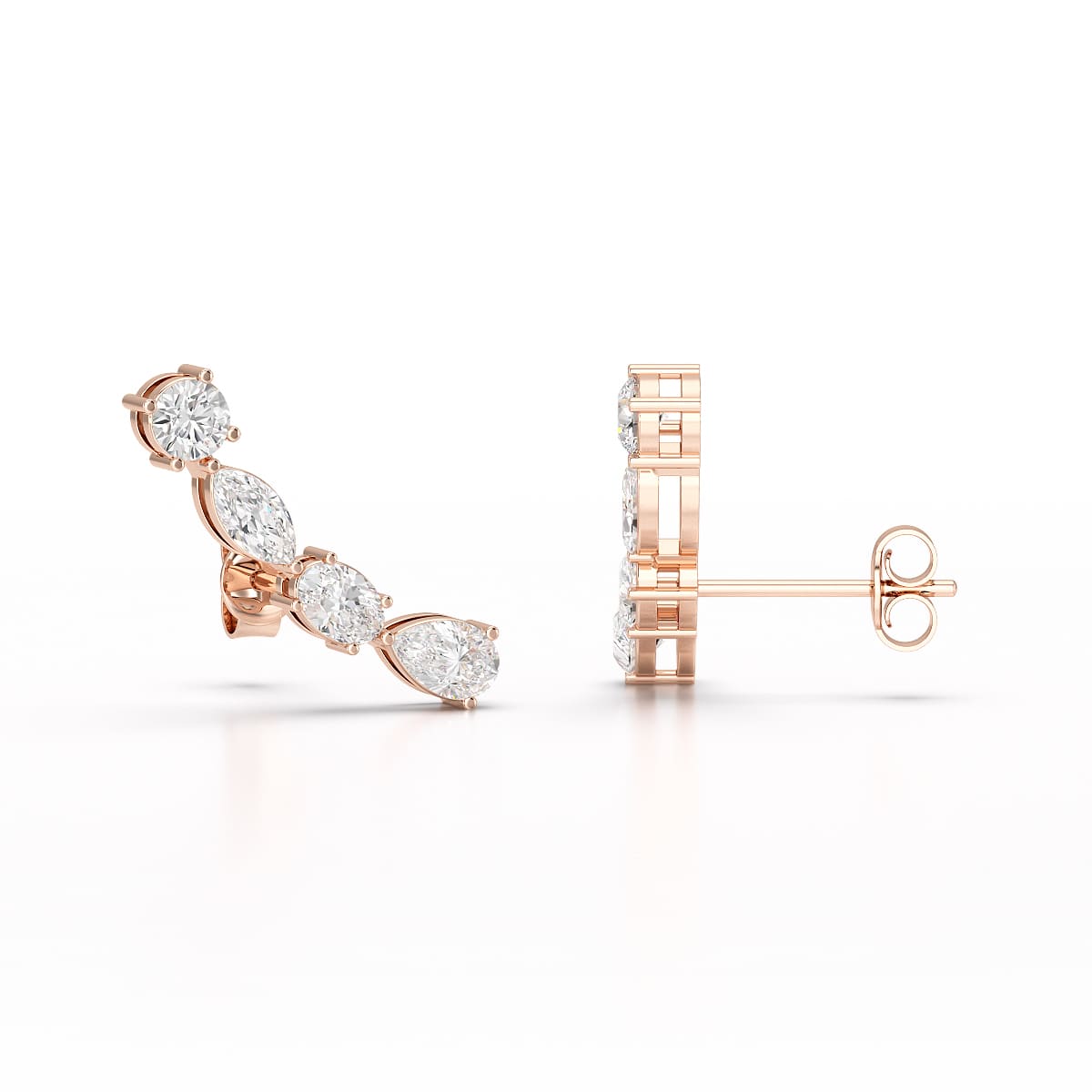 0.39 CT Lab Diamond Multi shape Earring