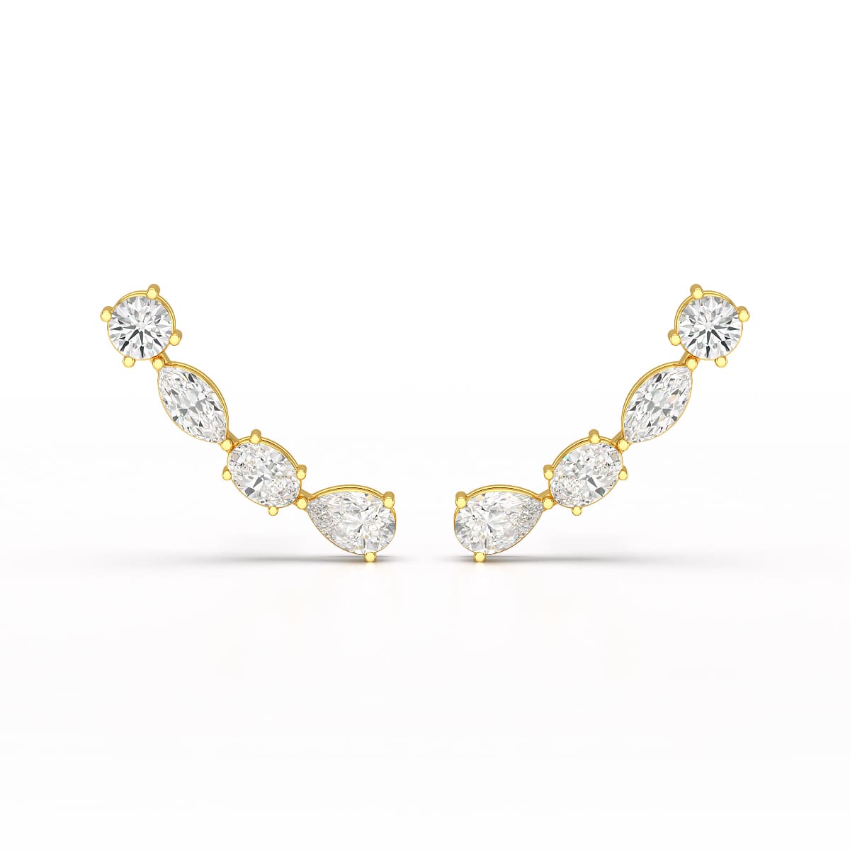 0.39 CT Lab Diamond Multi shape Earring