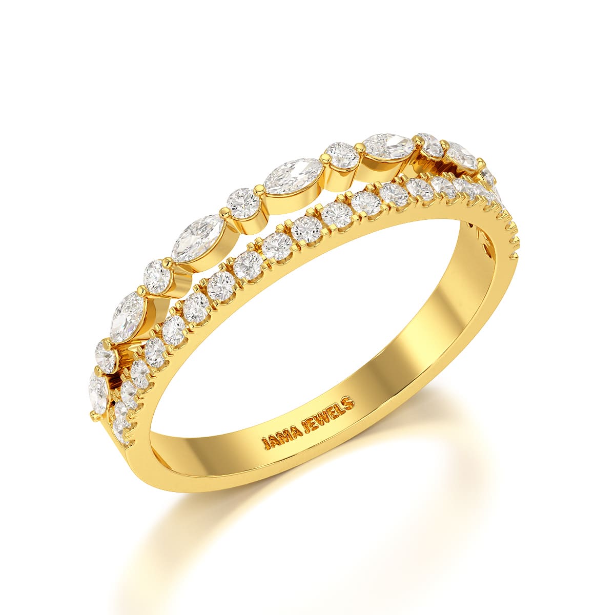 0.43 CT Lab Diamond Half Eternity Ring