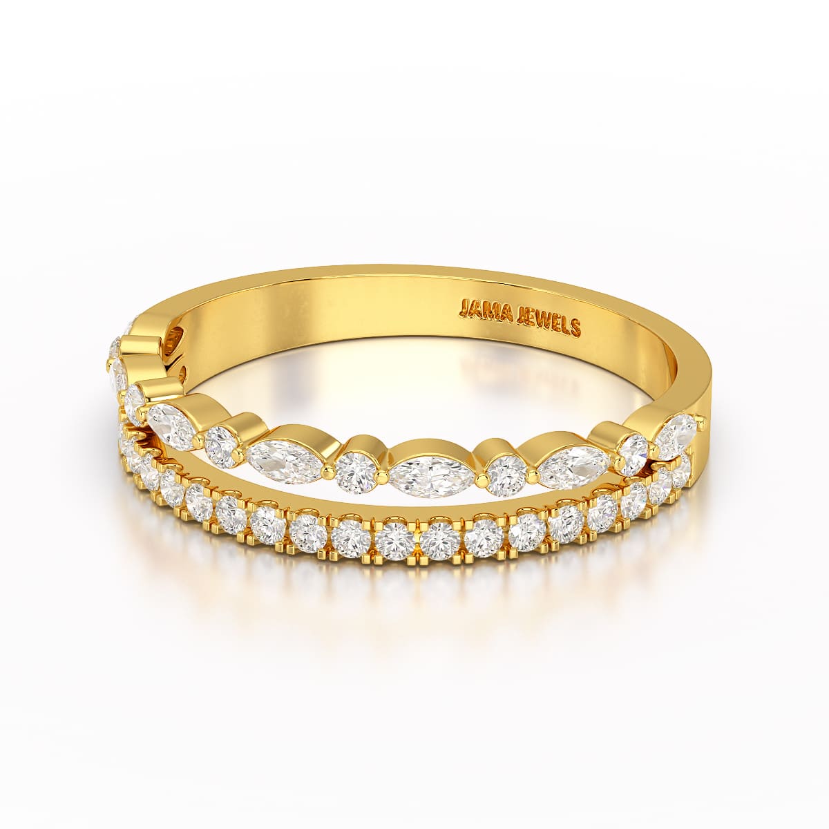 0.43 CT Lab Diamond Half Eternity Ring