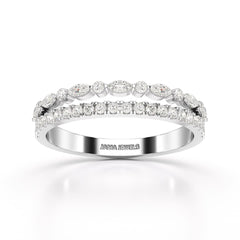 0.43 CT Lab Diamond Half Eternity Ring