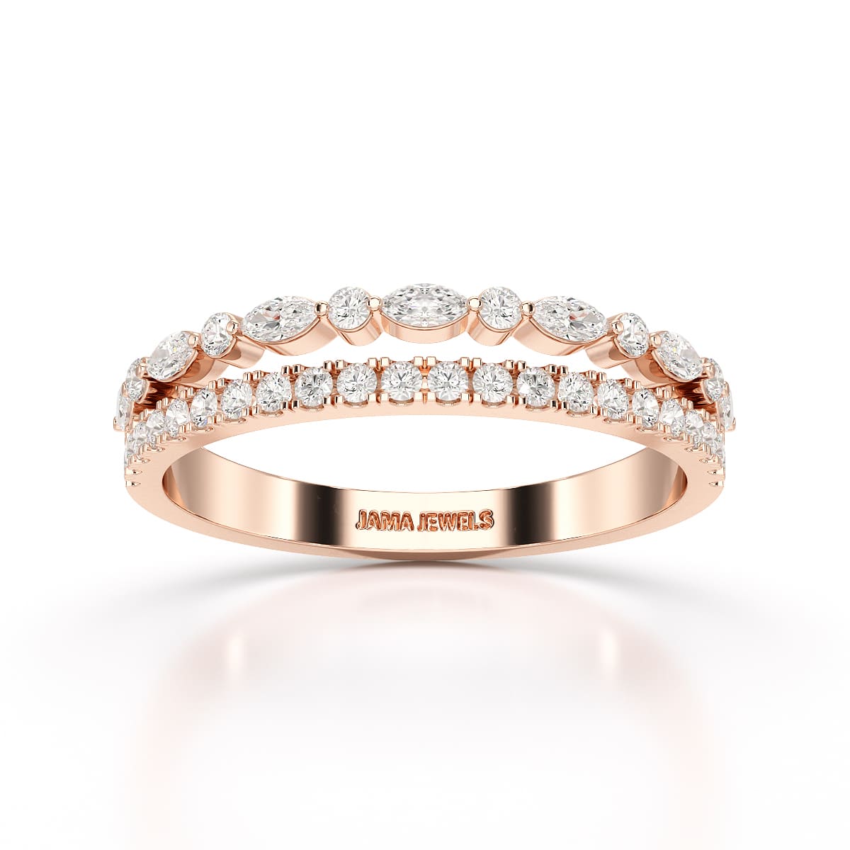 0.43 CT Lab Diamond Half Eternity Ring