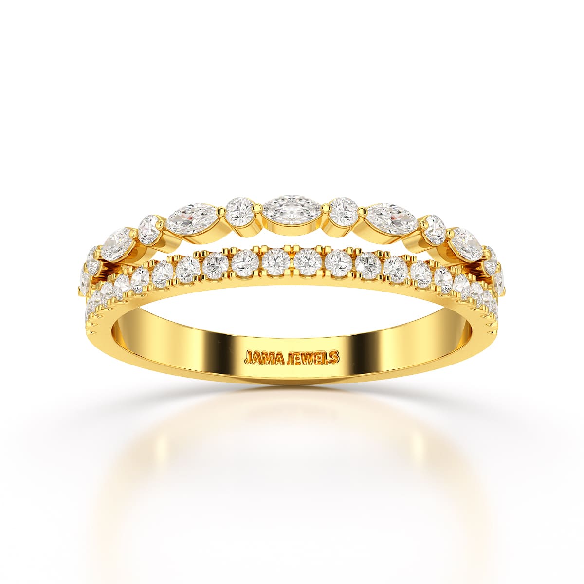 0.43 CT Lab Diamond Half Eternity Ring