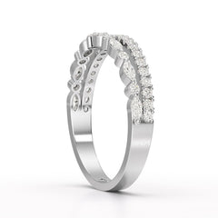 0.43 CT Lab Diamond Half Eternity Ring