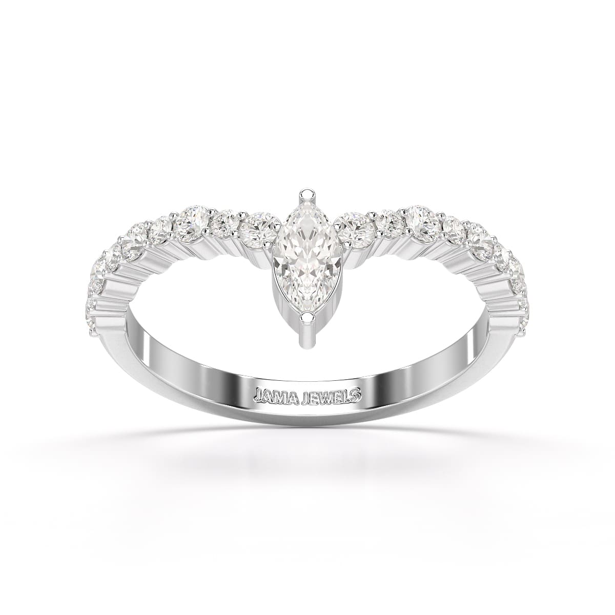 0.44 CT Marquise Cut Lab Diamond Ring