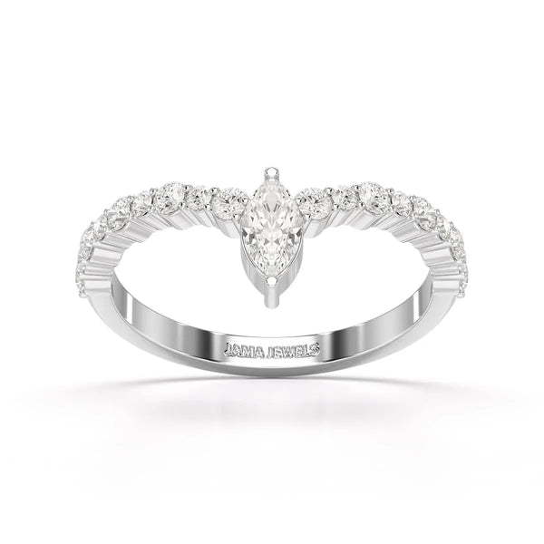 0.44 CT Marquise Cut Lab Diamond Ring