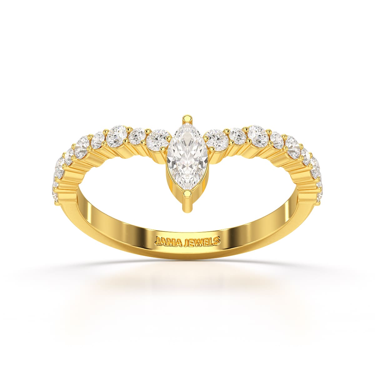 0.44 CT Marquise Cut Lab Diamond Ring