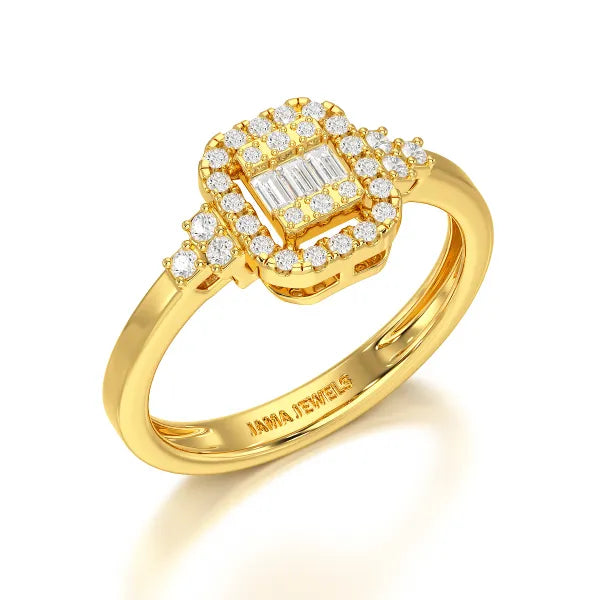 0.46 CT Baguette Lab Diamond Ring