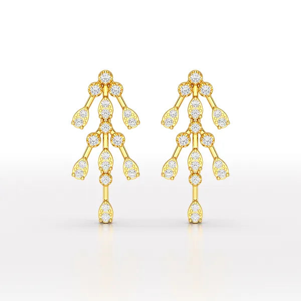 0.46 CT Lab Diamond Dangle Earring - Jama Jewels 