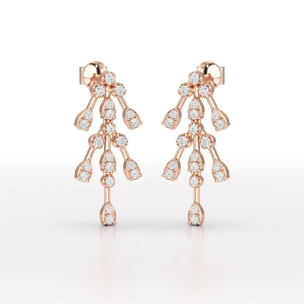 0.46 CT Lab Diamond Dangle Earring - Jama Jewels 