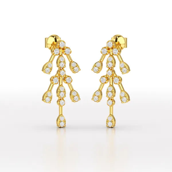 0.46 CT Lab Diamond Dangle Earring - Jama Jewels 