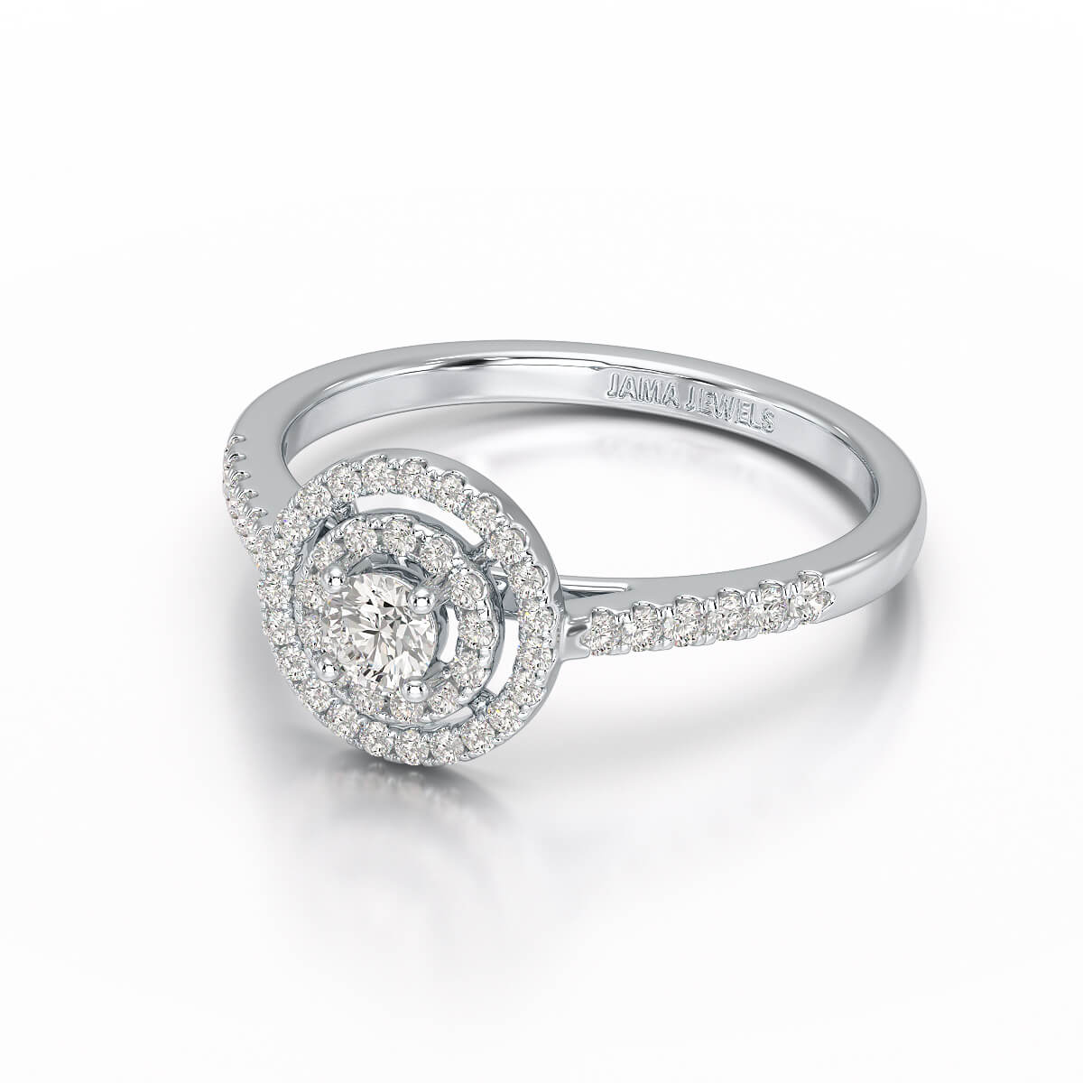 0.46 CT Halo Lab Diamond Engagement Ring