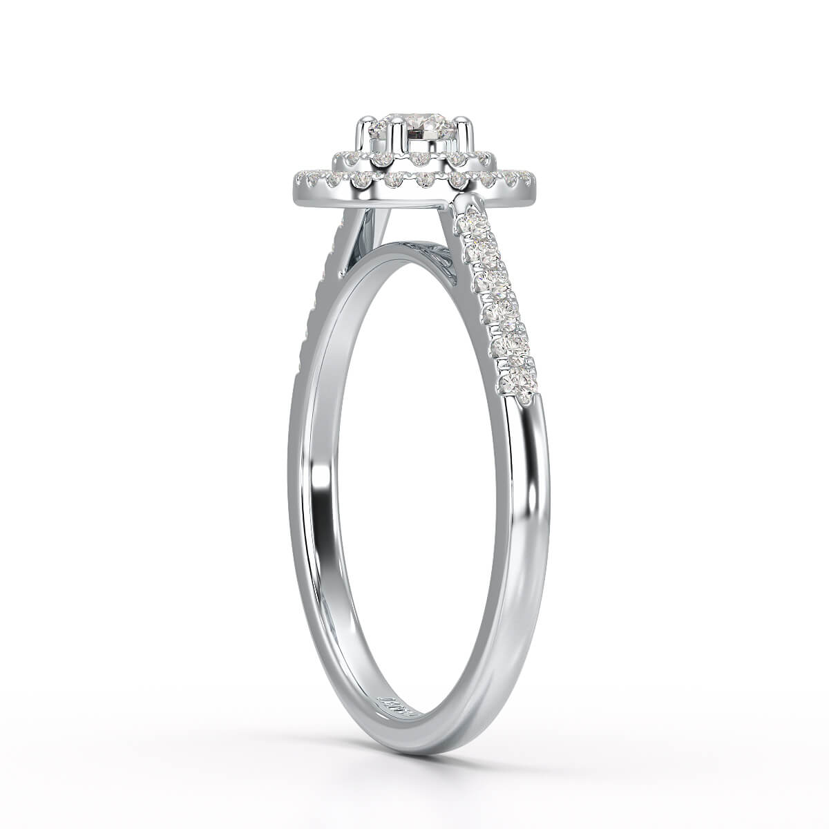 0.46 CT Halo Lab Diamond Engagement Ring