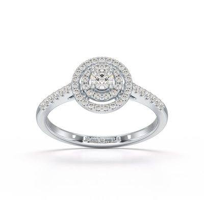 0.46 CT Halo Lab Diamond Engagement Ring