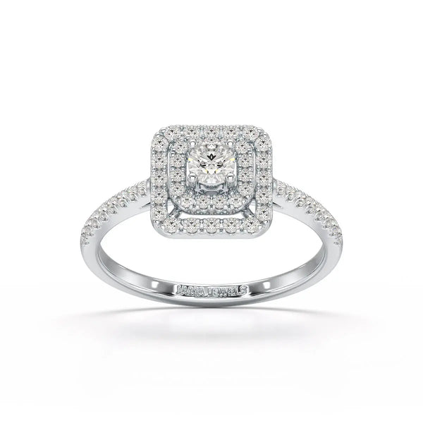 0.49 CT Lab Diamond Round Cluster Ring