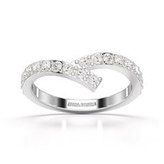 0.55 CT Round Cut Simple Lab Diamond Ring