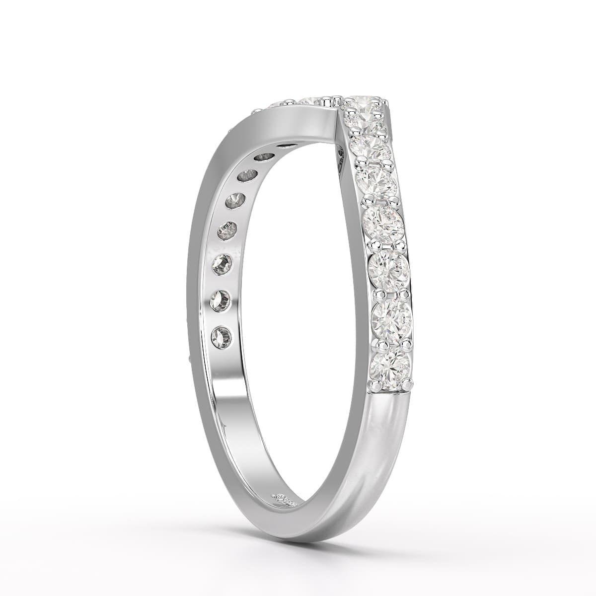 0.55 CT Round Cut Simple Lab Diamond Ring