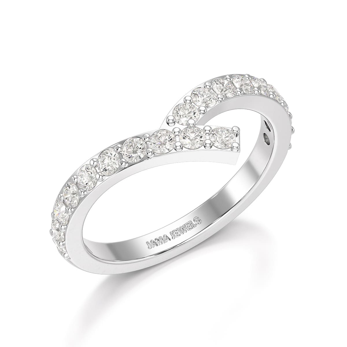 0.55 CT Round Cut Simple Lab Diamond Ring