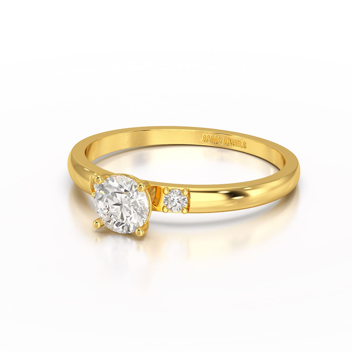 0.57 CT Lab Diamond Simple Three Stone Ring