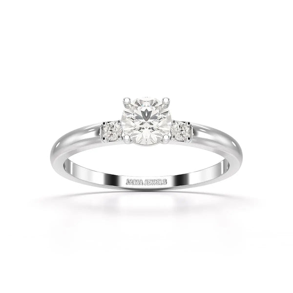 0.57 CT Lab Diamond Simple Three Stone Ring