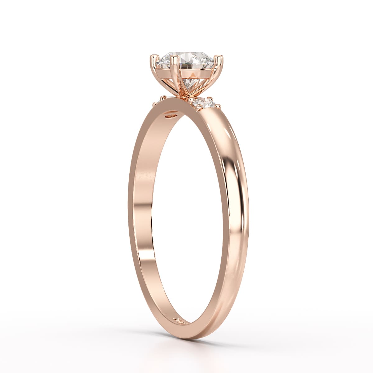 0.57 CT Lab Diamond Simple Three Stone Ring