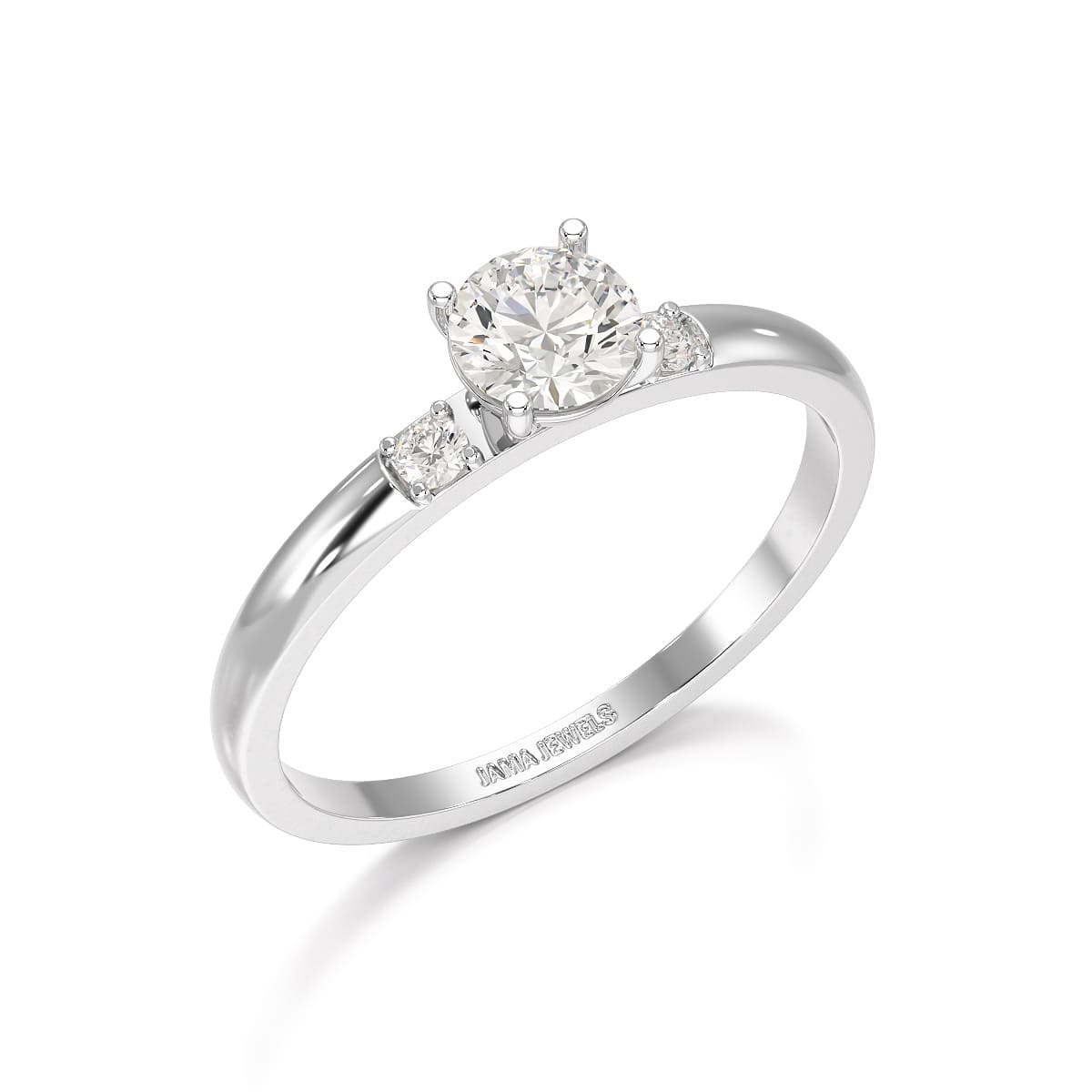 0.57 CT Lab Diamond Simple Three Stone Ring