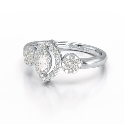 Marquise Cut 0.57 CT Lab Grown Diamond Ring