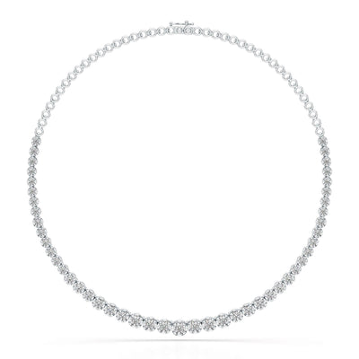 7.6 Carat Lab Diamond Round Riviere Necklace