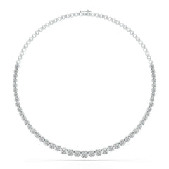 7.6 Carat Lab Diamond Round Riviere Necklace