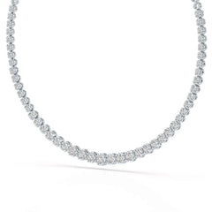 7.6 Carat Lab Diamond Round Riviere Necklace