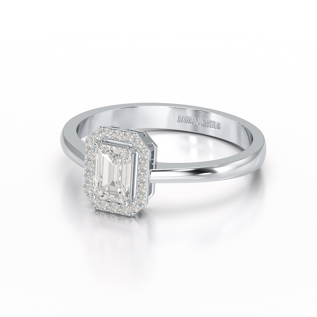 0.6 CT Simple Emerald Cut Lab Diamond Ring