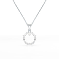 0.71 CT Lab Diamond Round Pendant