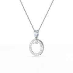 0.71 CT Lab Diamond Round Pendant