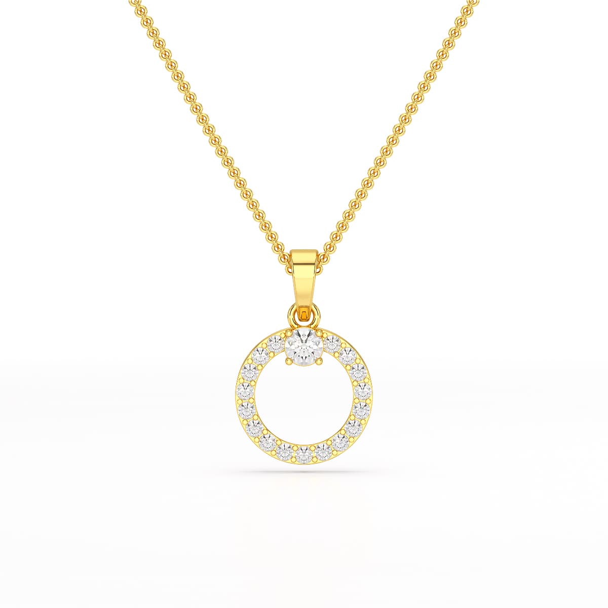 0.71 CT Lab Diamond Round Pendant