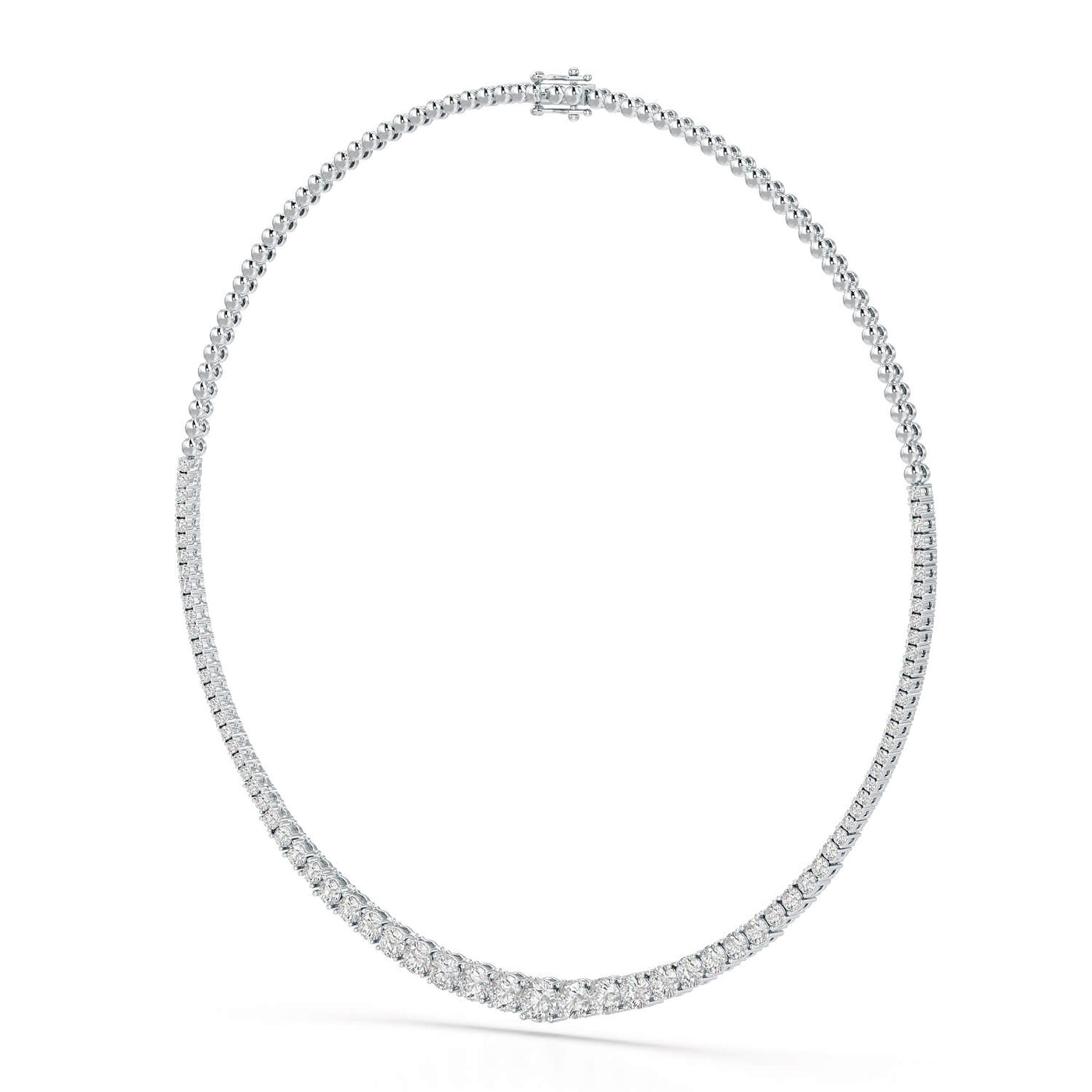 9.35 Carat Lab-Grown Diamond Riviere Necklace
