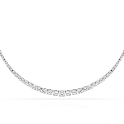 9.35 Carat Lab-Grown Diamond Riviere Necklace