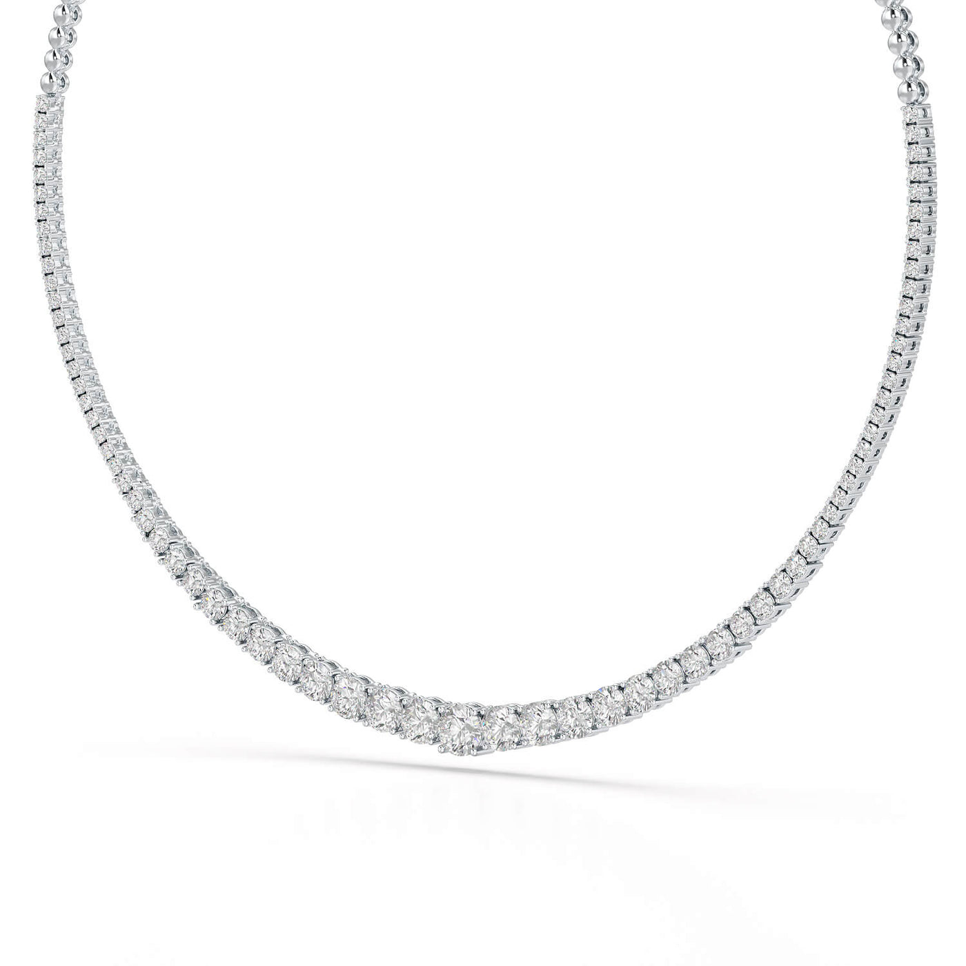 9.35 Carat Lab-Grown Diamond Riviere Necklace