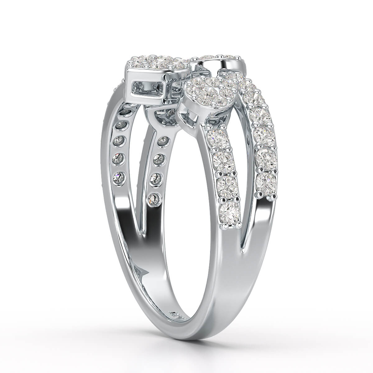 0.84 CT Layered Lab Diamond Wedding Ring